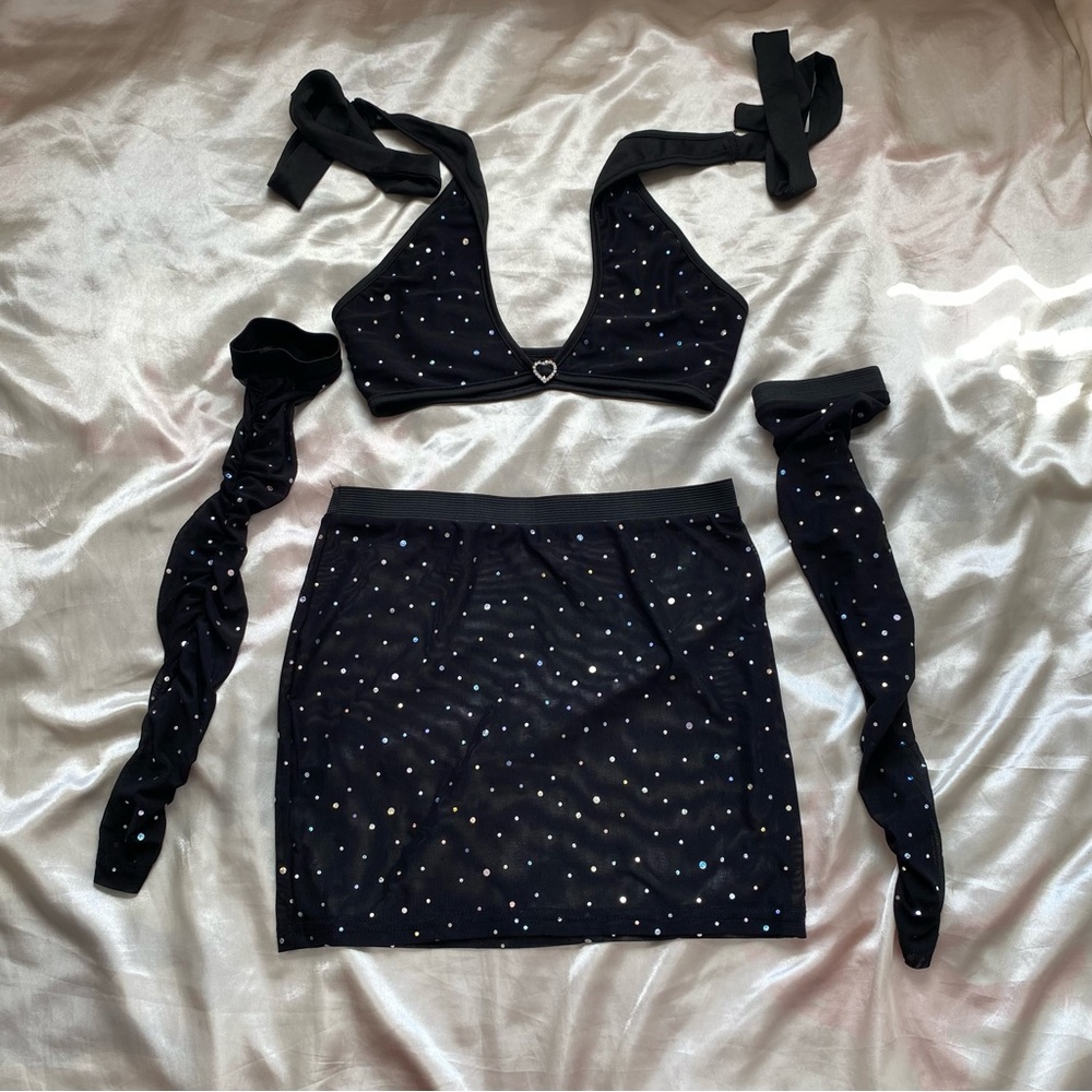 Mesh skirt set